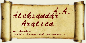 Aleksandar Aralica vizit kartica